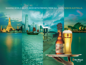 Sharing world-class beer with friends from all over. Now in Australia. San Miguel